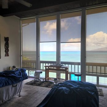 Blue Moon Massage Hale - View from inside - Reflexology Near Me - Lahaina, Hawaii