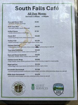 Menu photo 2 South Falls Cafe Sublimity, OR Menu photo 2 South Falls Cafe Sublimity, OR