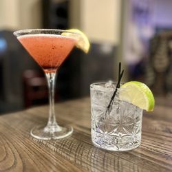 Twigs Bistro and Martini Bar - Huckleberry Lemon Drop with a Gin and Tonic