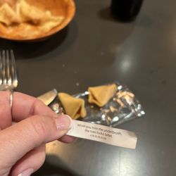 Soho Bistro - My mom and I had the same fortune... sponsored by ManScaped??