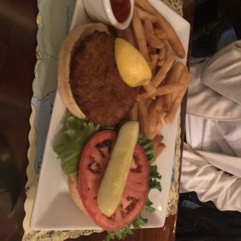 The Fish House - Crabwich with fries - Seafood Near Me - Key Largo, Florida The Fish House - Crabwich with fries - Seafood Near Me - Key Largo, Florida