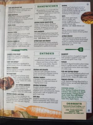 Menu photo 4 Mama's Kitchen Toledo, OH