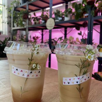 Bloomsgiving - Iced London fog & coconut latte - Florists Near Me - Mountain View, California