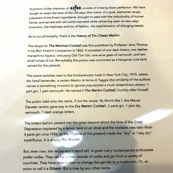 AZ88 - Classic Martini Story - American Near Me - Scottsdale, Arizona
