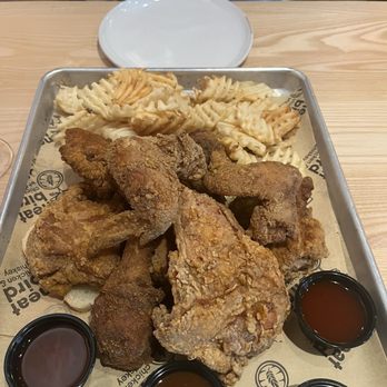Neat Bird - Whole Chicken platter w/ waffle fries - Chicken Shop Near Me - Chesapeake, Virginia