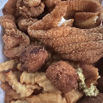 Fish Bone - Fried battered Shrimp, filet of sole, fries and hush puppies - Seafood Near Me - Long Beach, California Fish Bone - Fried battered Shrimp, filet of sole, fries and hush puppies - Seafood Near Me - Long Beach, California