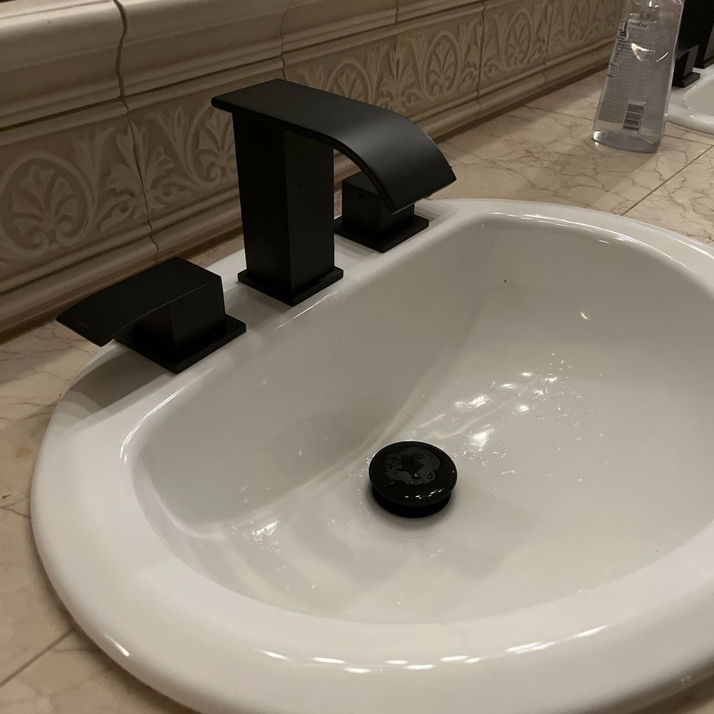 New sink hardware installed