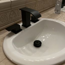 New sink hardware installed