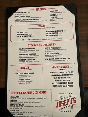Menu photo 3 Joseph's Steak House Elgin, TX Menu photo 3 Joseph's Steak House Elgin, TX