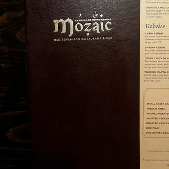 Mozaic - Menu - Mediterranean Near Me - Santa Cruz, California