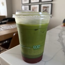 Matcha with ice. Compared to the same drink I've had at other locations and the photos in reviews, this cup is underfilled. Matcha with ice. Compared to the same drink I've had at other locations and the photos in reviews, this cup is underfilled.
