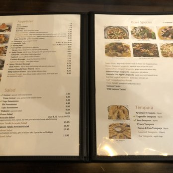 Sushi Giwa - Inside of menu~ - Sushi Bars Near Me - Burnaby, British Columbia