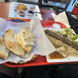 Beef Seekh Kabob Platter