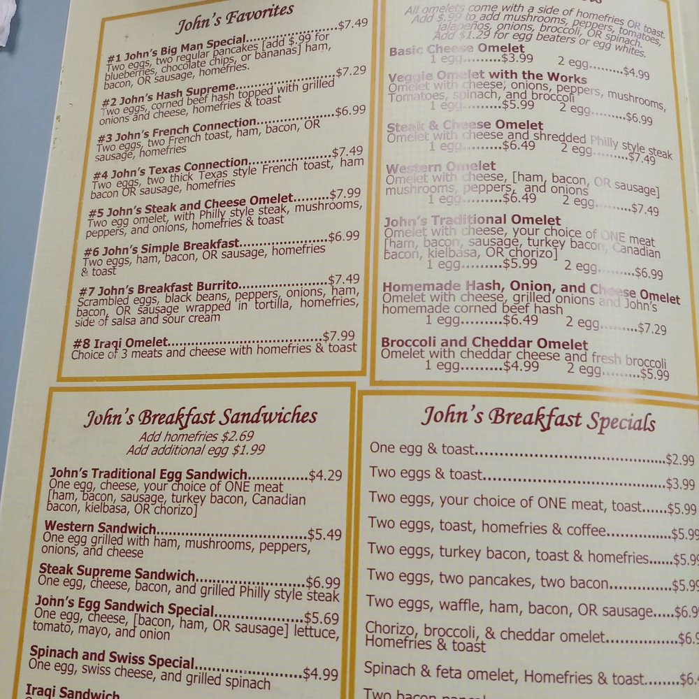 John's Corner Breakfast & Lunch - Menu - Breakfast & Brunch Near Me - Ludlow, Massachusetts John's Corner Breakfast & Lunch - Menu - Breakfast & Brunch Near Me - Ludlow, Massachusetts