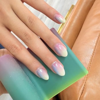 Nail Spa Expose - Rainbow nails with chrome - Nail Salons Near Me - Webster, Texas Nail Spa Expose - Rainbow nails with chrome - Nail Salons Near Me - Webster, Texas