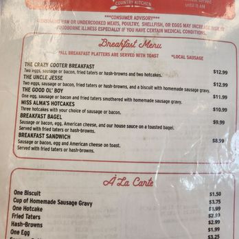 Cooter's Place - Luray - Breakfast menu - Museums Near Me - Luray, Virginia Cooter's Place - Luray - Breakfast menu - Museums Near Me - Luray, Virginia