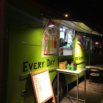 Every Day Kine Grindz From Hawaii - The exterior at the early Winter-made night - Food Trucks Near Me - Eugene, Oregon