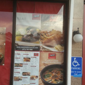 Max's Restaurant - Bloomfield - The menu posted outside, current as of September 16 2017. - Filipino Near Me - Bloomfield, New Jersey Max's Restaurant - Bloomfield - The menu posted outside, current as of September 16 2017. - Filipino Near Me - Bloomfield, New Jersey