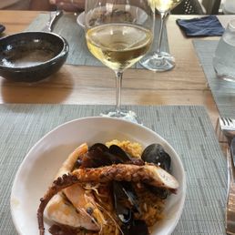 Sea Food Palella prawns Grilled octopus Muscles Sausage Spanish Rice tip: Add fresh lemon tip: ask for the spicy chilli oil Sea Food Palella prawns Grilled octopus Muscles Sausage Spanish Rice tip: Add fresh lemon tip: ask for the spicy chilli oil