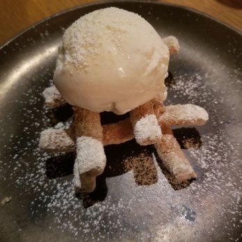 Soogil - Jenga tower churro sticks with honey chestnut ice cream - Korean Near Me - New York, New York
