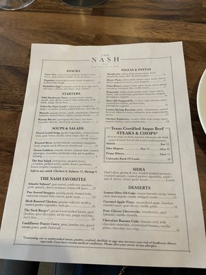 Menu photo 7 The Nash Houston, TX
