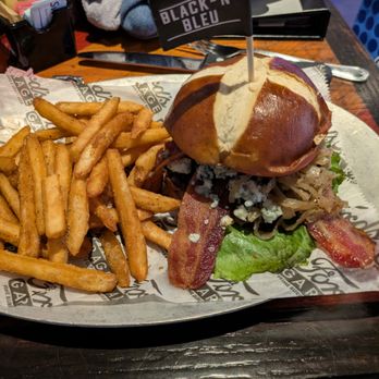 Ford's Garage Boynton Beach - Black and bleu burger. - Comfort Food Near Me - Boynton Beach, Florida