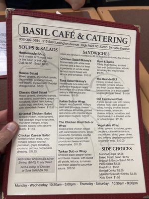 Menu photo 2 Basil Cafe & Catering High Point, NC