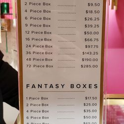Teuscher Chocolates of Switzerland - Price list
