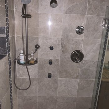 Swan River Inn - Tile rain shower - Hotels Near Me - Bigfork, Montana