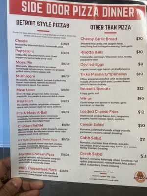 Menu photo 6 Side Door Pizza Washington, DC, DC