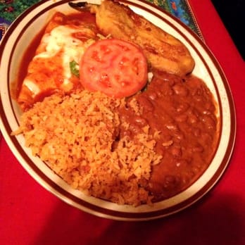 Rose Cafe - Chile relleno & enchilada combo - Mexican Near Me - Santa Barbara, California