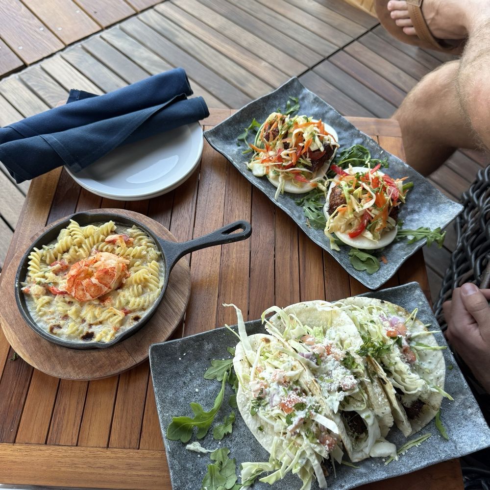 Lobster Mac n cheese, bao buns, fish tacos Lobster Mac n cheese, bao buns, fish tacos