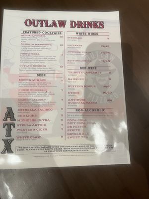 Menu photo 3 Outlaw Pizza Austin, TX