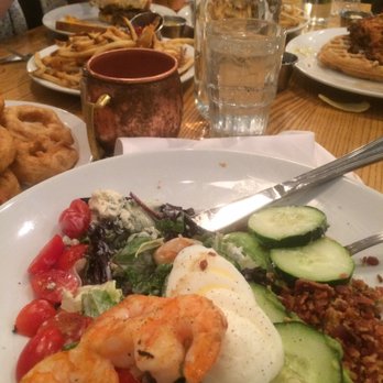 The Rarebit - Cobb Salad realness. So bomb. Added grilled shrimp. Delicious. - New American Near Me - Charleston, South Carolina The Rarebit - Cobb Salad realness. So bomb. Added grilled shrimp. Delicious. - New American Near Me - Charleston, South Carolina