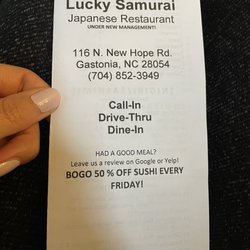 Lucky Samurai - Menu