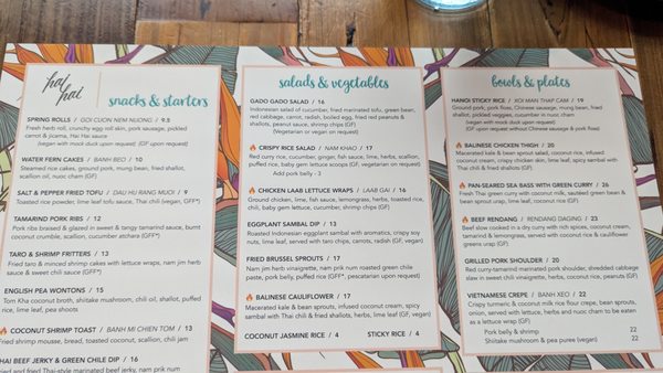 Menu photo 2 HAI HAI Minneapolis, MN