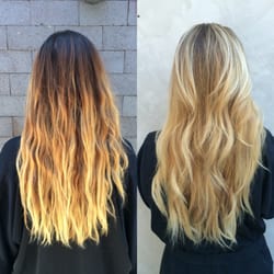 Before & after balayage by Briana & Amanda