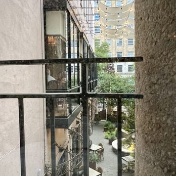Bohanan's - Window over the courtyard - Steakhouses Near Me - San Antonio, Texas