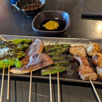 Tori Jiro - Shishito peppers, shiitake mushrooms, okra, pork belly, and tsukune - Japanese Near Me - Watertown, Massachusetts Tori Jiro - Shishito peppers, shiitake mushrooms, okra, pork belly, and tsukune - Japanese Near Me - Watertown, Massachusetts