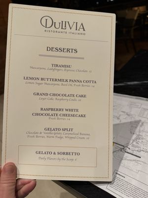 Menu photo 2 Dulivia Ristorante Italiano Springdale, UT Menu photo 2 Dulivia Ristorante Italiano Springdale, UT