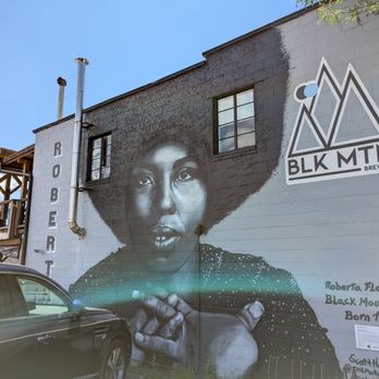 Roberta Flack Mural - Public Art Near Me - Black Mountain, North Carolina