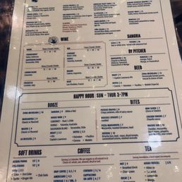 Menu (front) Menu (front)