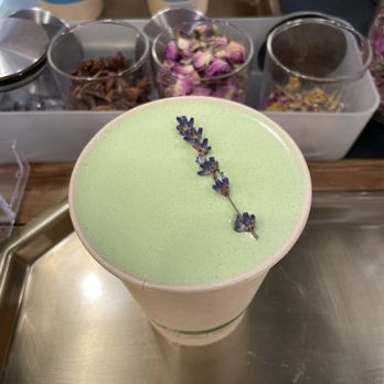 Tadaima - Seasonal lavender matcha latte - Bakeries Near Me - Brooklyn, New York
