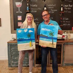 Paint And Unwine - Not bad for a first time artistic experience!