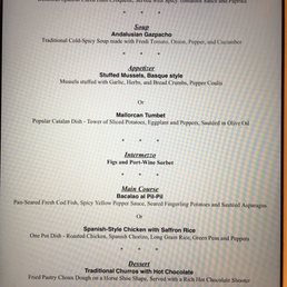 a menu on a computer screen