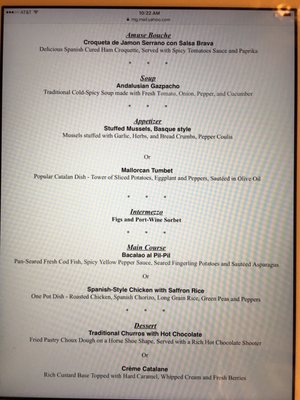 Menu photo 3 Courses Houston, TX