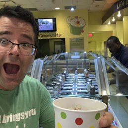 Getting my toppings :)