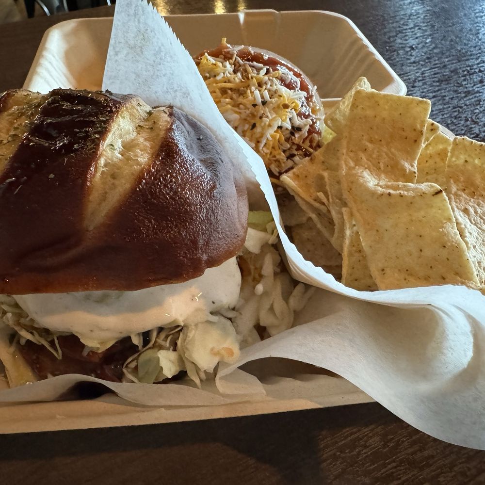 Black Leaf Vegan - Can't remember the exact name - maybe bacon ranch burger with chips and guac. - Vegan Near Me - Indianapolis, Indiana Black Leaf Vegan - Can't remember the exact name - maybe bacon ranch burger with chips and guac. - Vegan Near Me - Indianapolis, Indiana