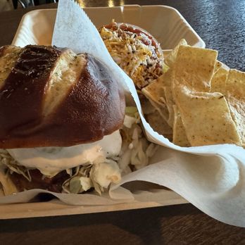 Black Leaf Vegan - Can't remember the exact name - maybe bacon ranch burger with chips and guac. - Vegan Near Me - Indianapolis, Indiana