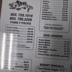 North Main Fish Market - Menu